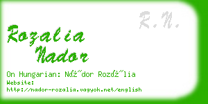 rozalia nador business card